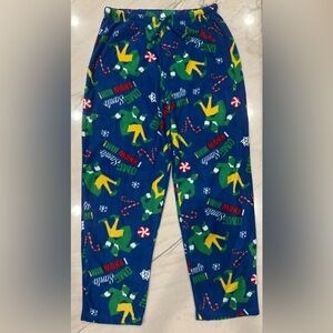 Christmas Elf Movie Themed Fuzzy PJ Pants Size Large Same Day Shipping